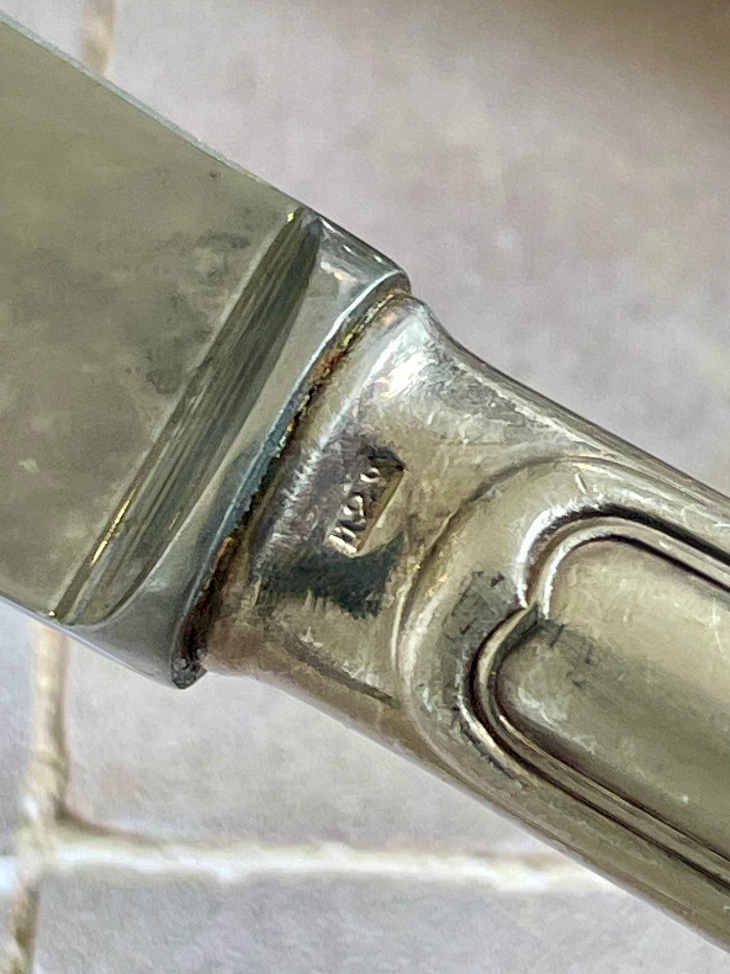 6 silver metal cheese knives