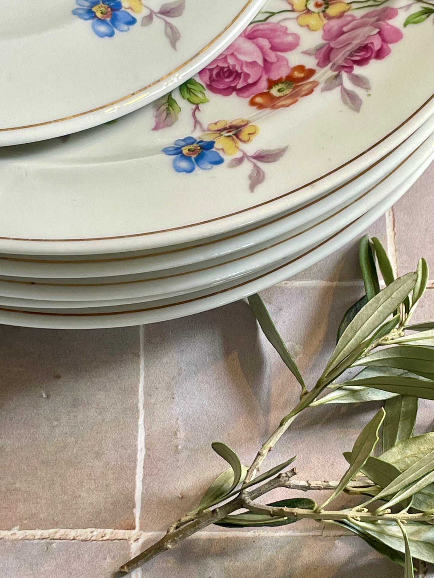 6 Raynaud Limoges porcelain dessert plates
