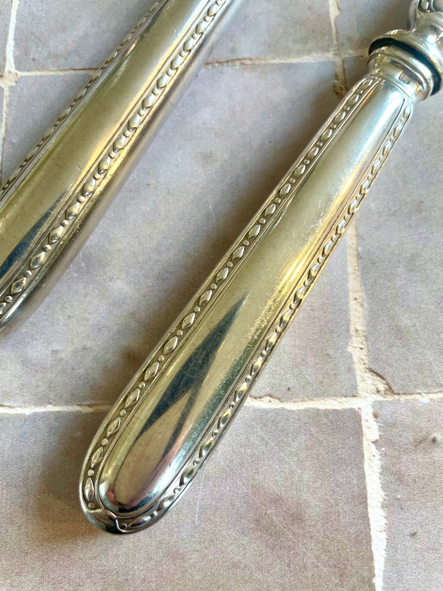 Silver plated salad servers