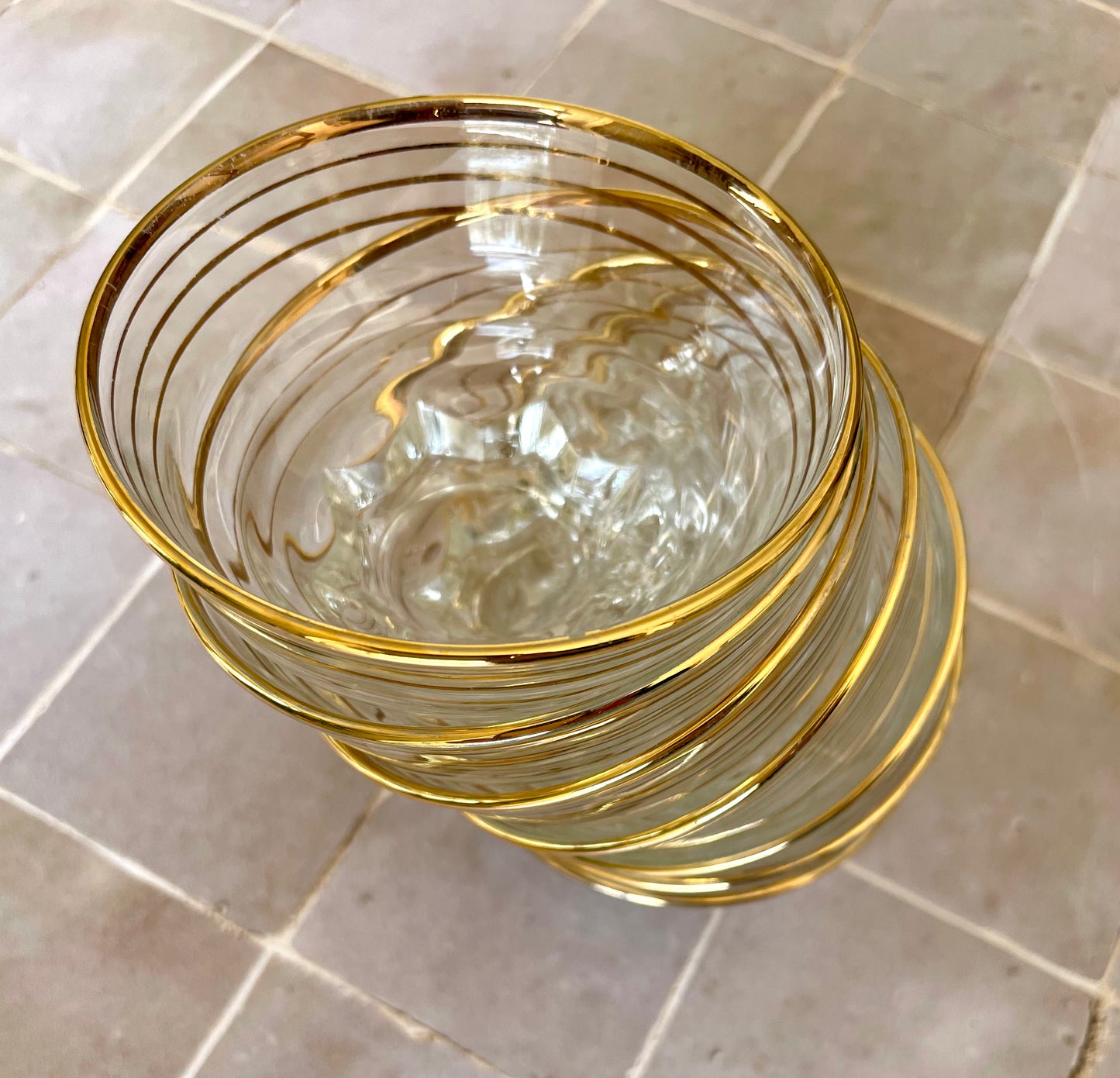 8 old champagne cups