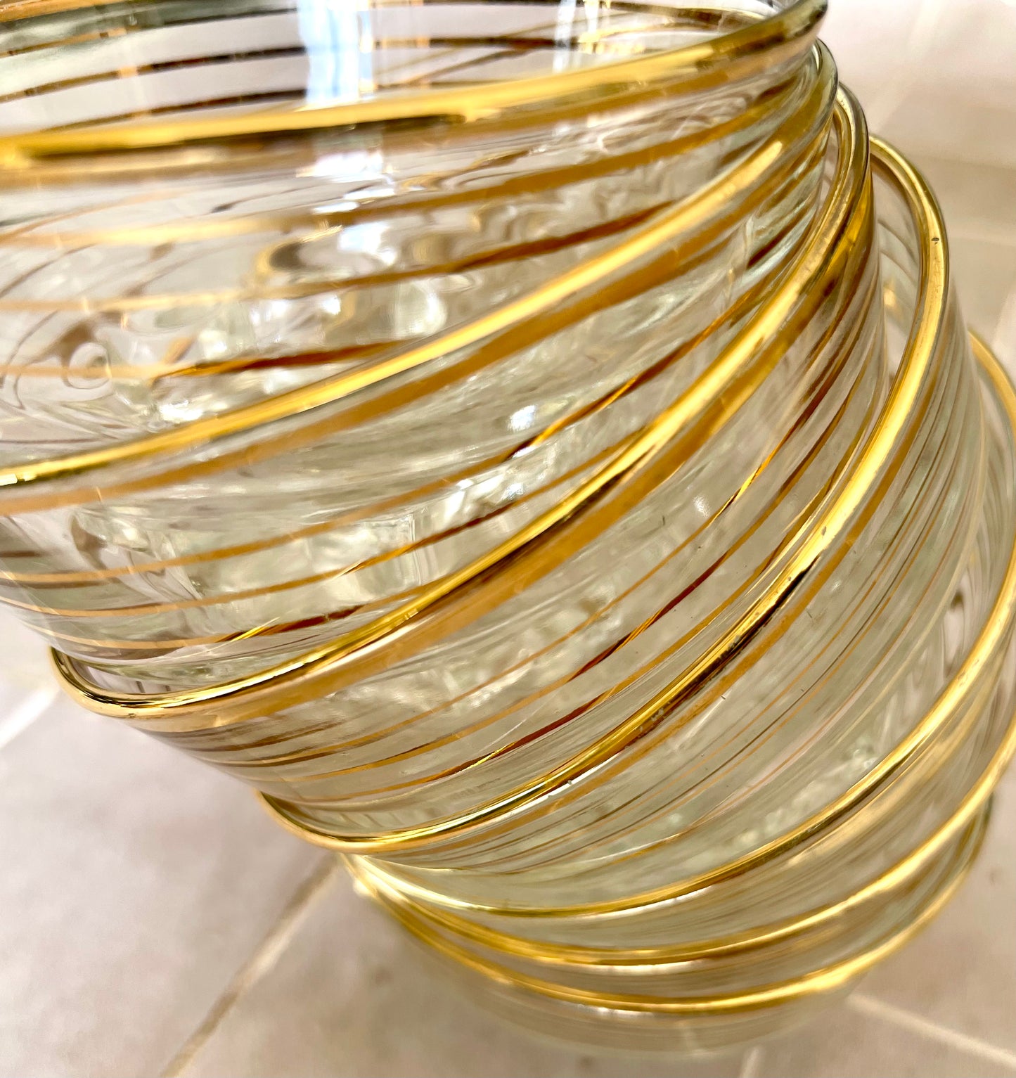 8 old champagne cups