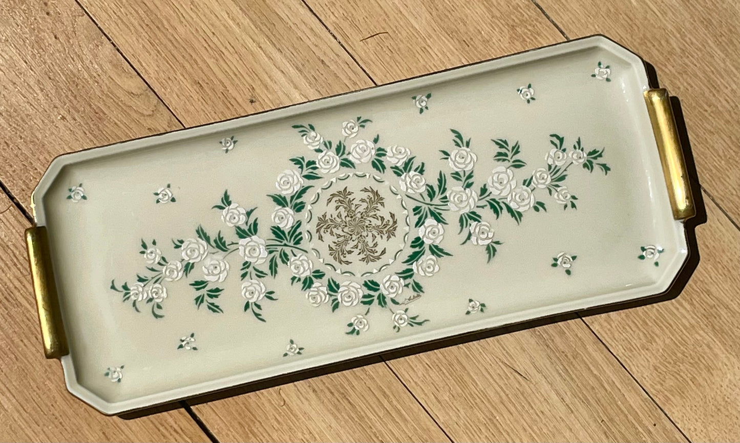 Vintage porcelain cake dish